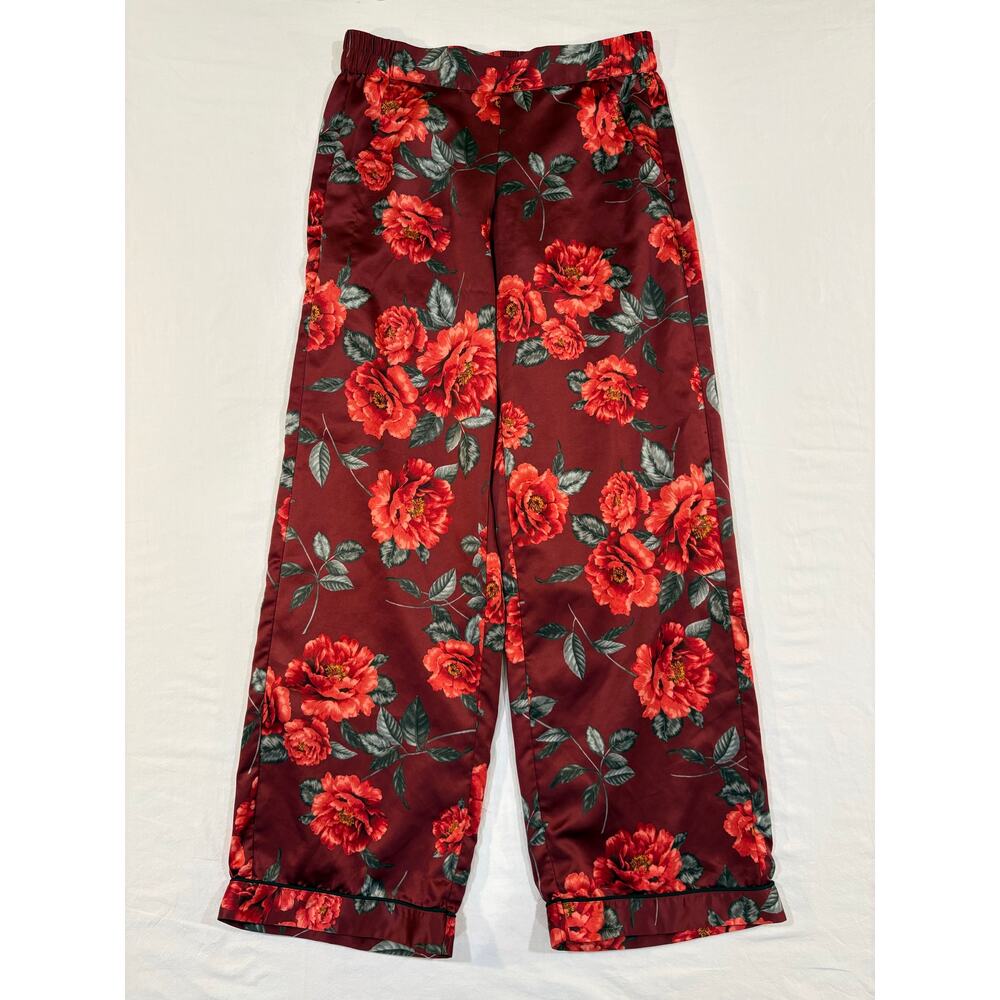 INC International Concepts Intimates Red Rose Pajama Pants Size XS